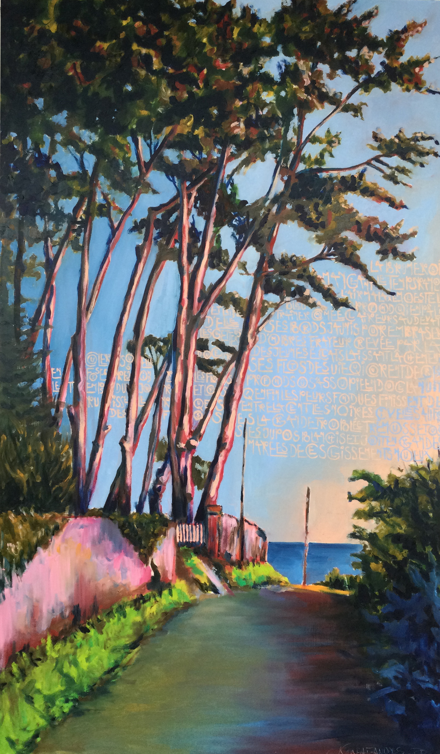 La brume rosée 125x70cm